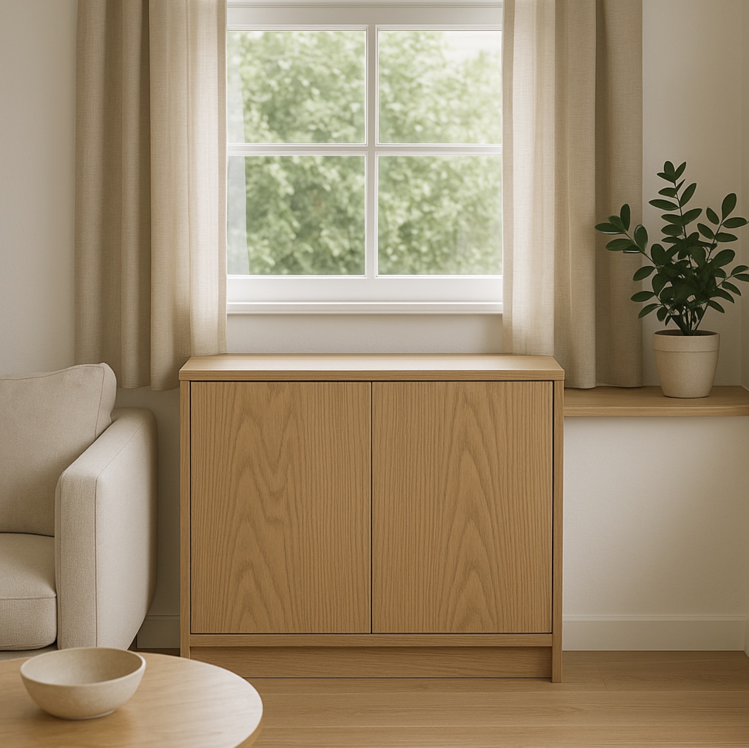 창문형 에어컨 인테리어 숨기기