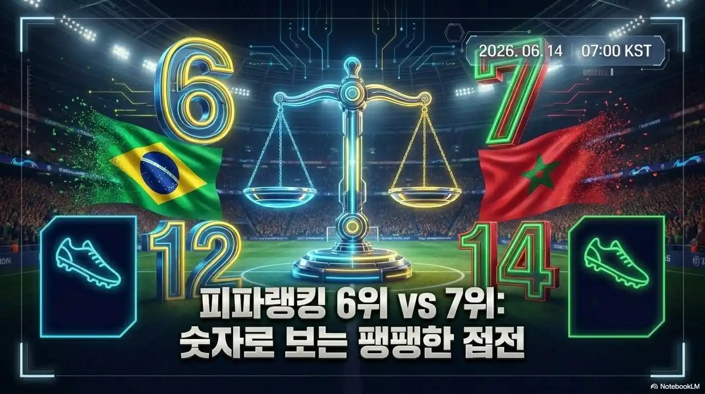 2026 월드컵 브라질 모로코 경기 통계 피파랭킹 6위 7위 슈팅 12대14