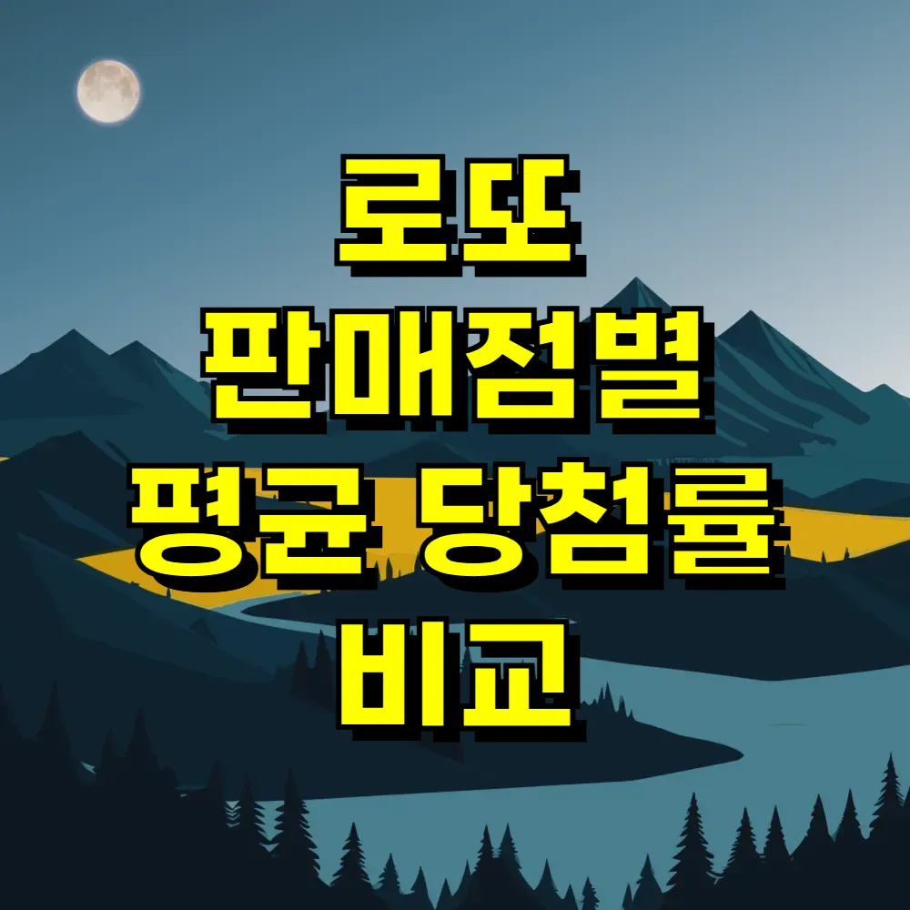 로또 판매점별 평균 당첨률 비교