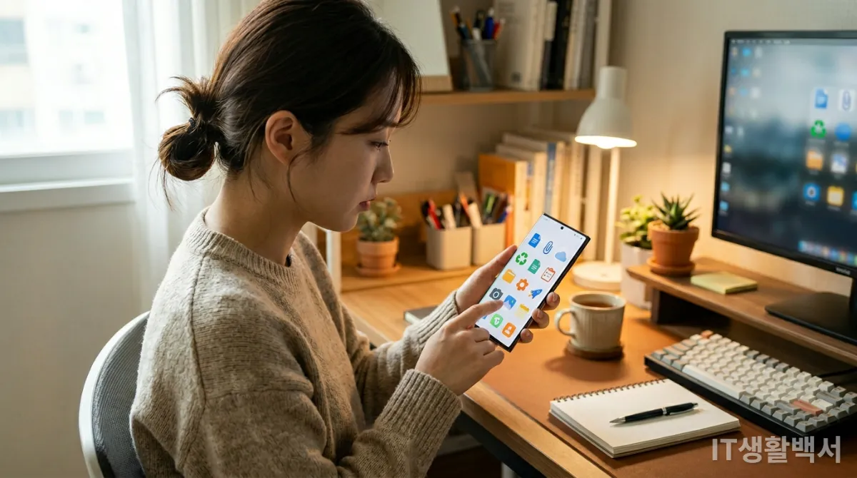 스마트폰 파일을 정리하고 클라우드에 백업하는 한국인