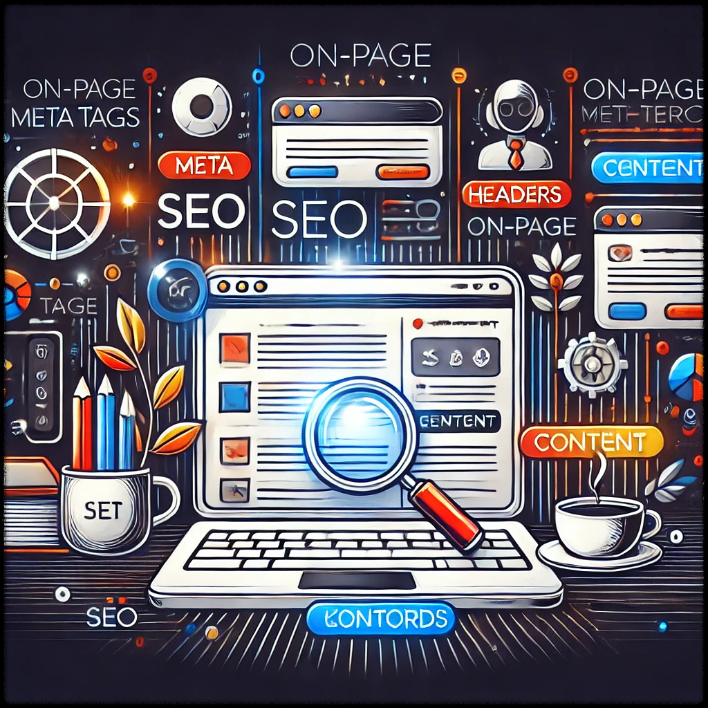 온페이지 SEO 요소를 강조한 이미지