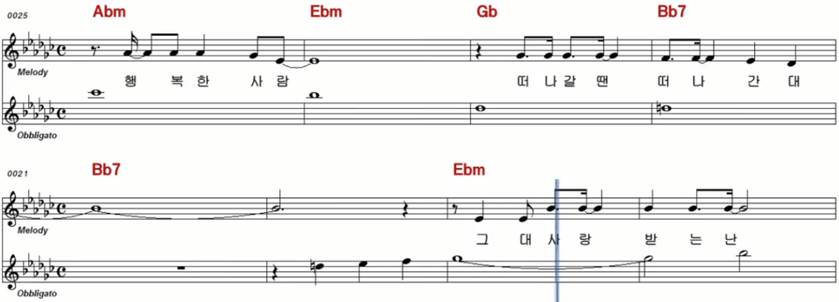 이정희 - 나는 행복한 사람 악보