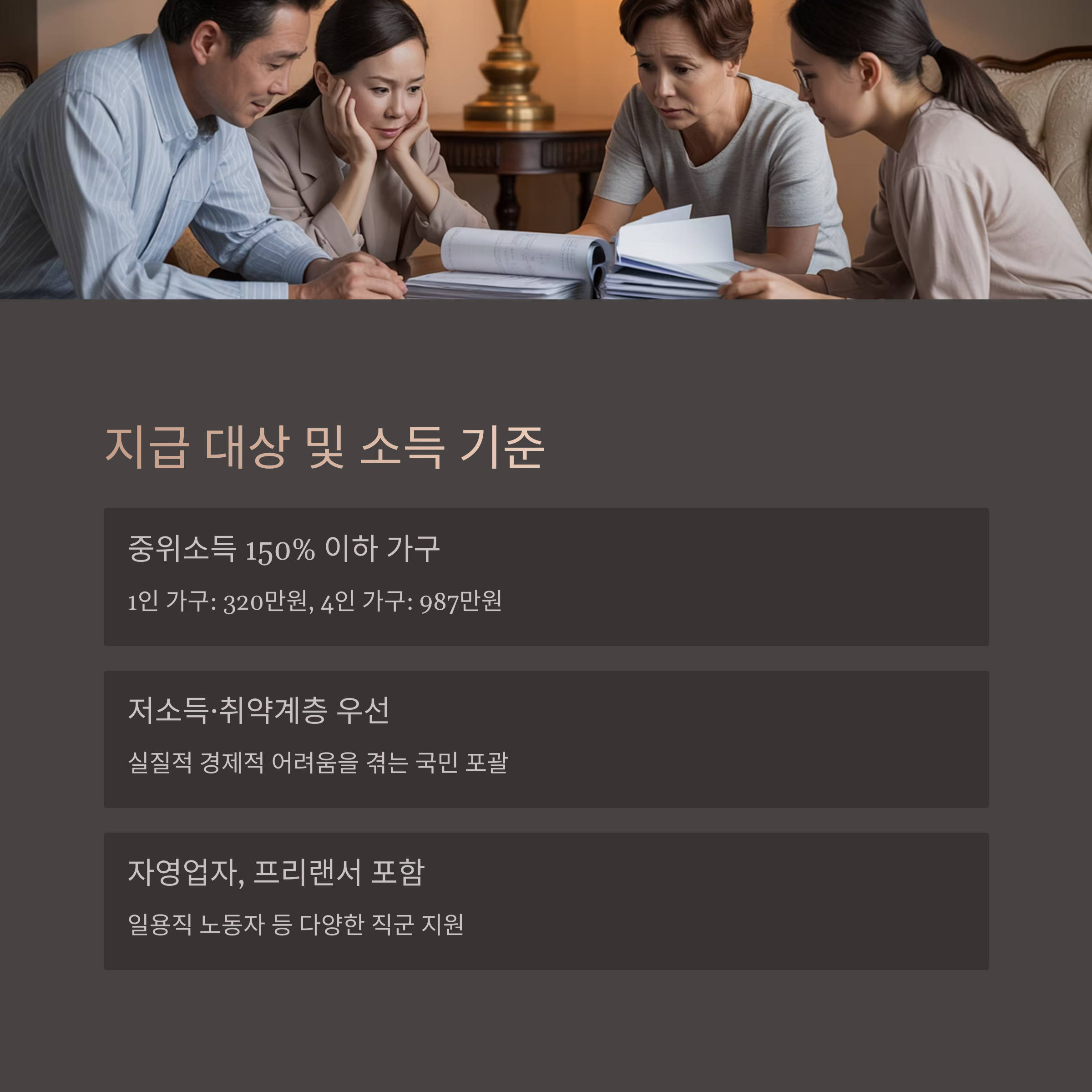 긴급 생활안정 지원금 지급 대상