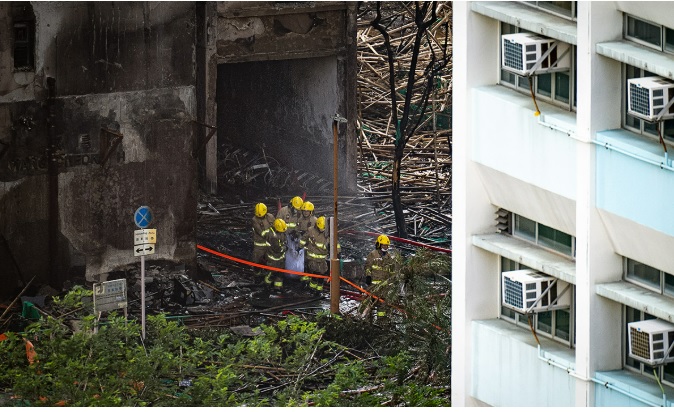 홍콩 아파트 화재