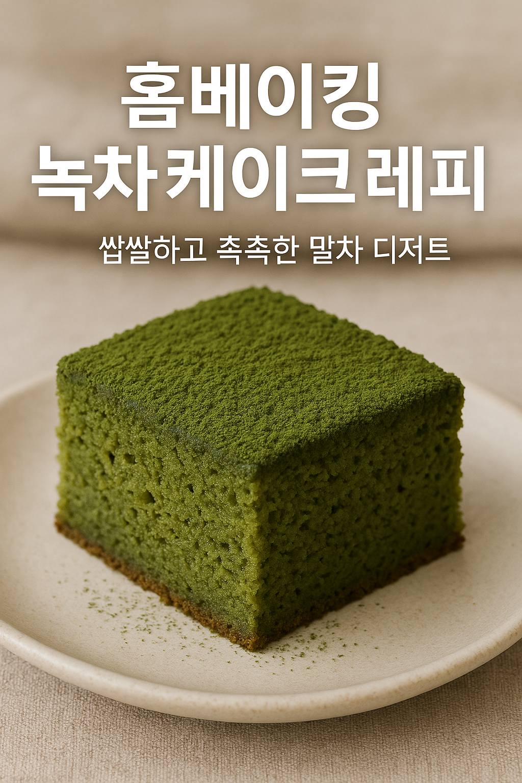 녹차 케이크 레시피