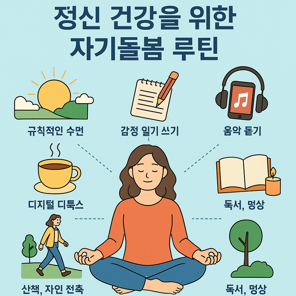 정신 건강을 위한 자기돌봄 루틴
