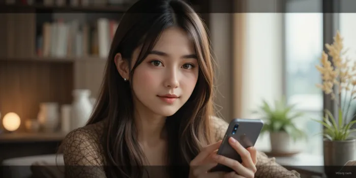 스마트폰으로 복용 시간 알림을 맞추는 장면