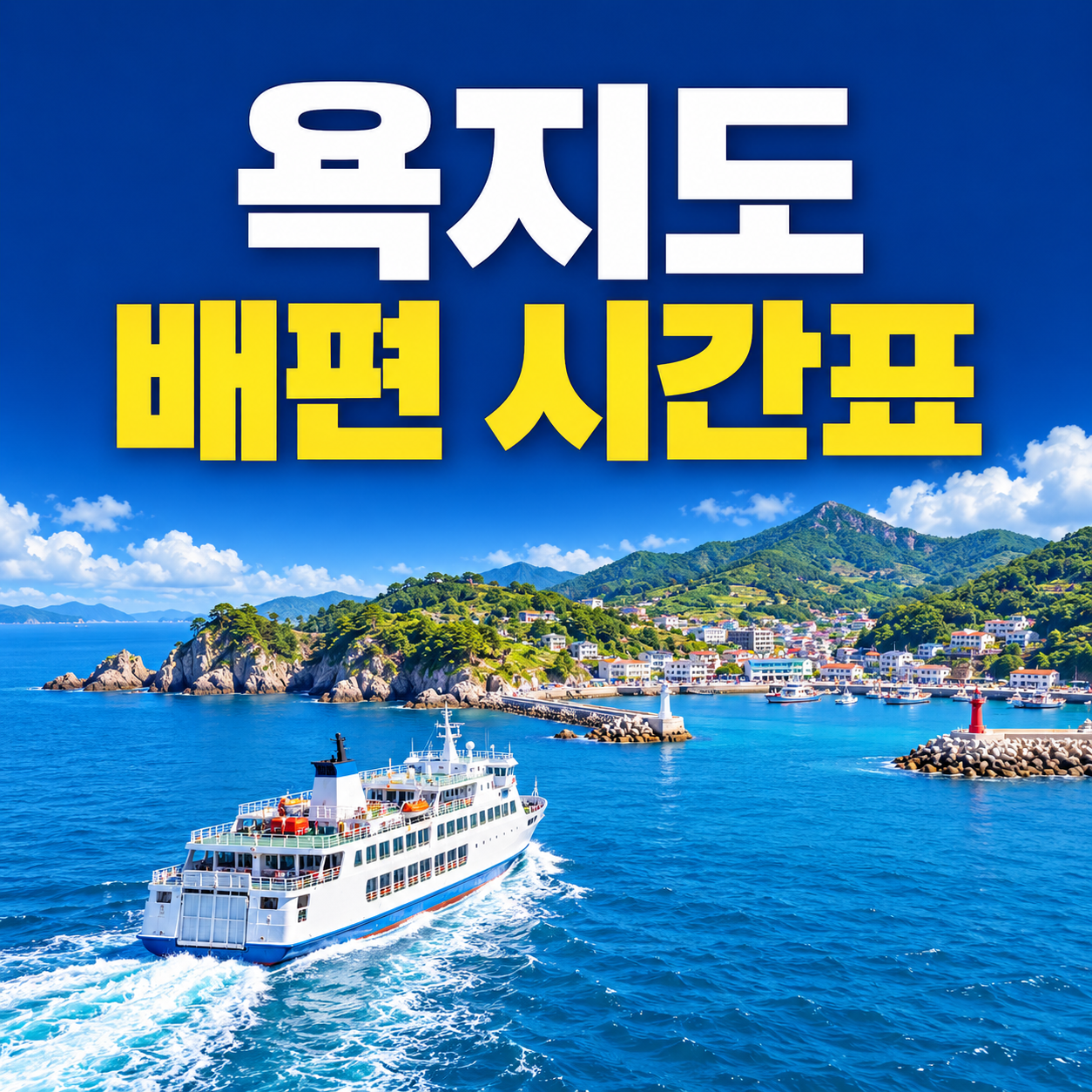 통영 욕지도 배편 시간표｜출발항별 요금&middot;차량 선적&middot;예약방법
