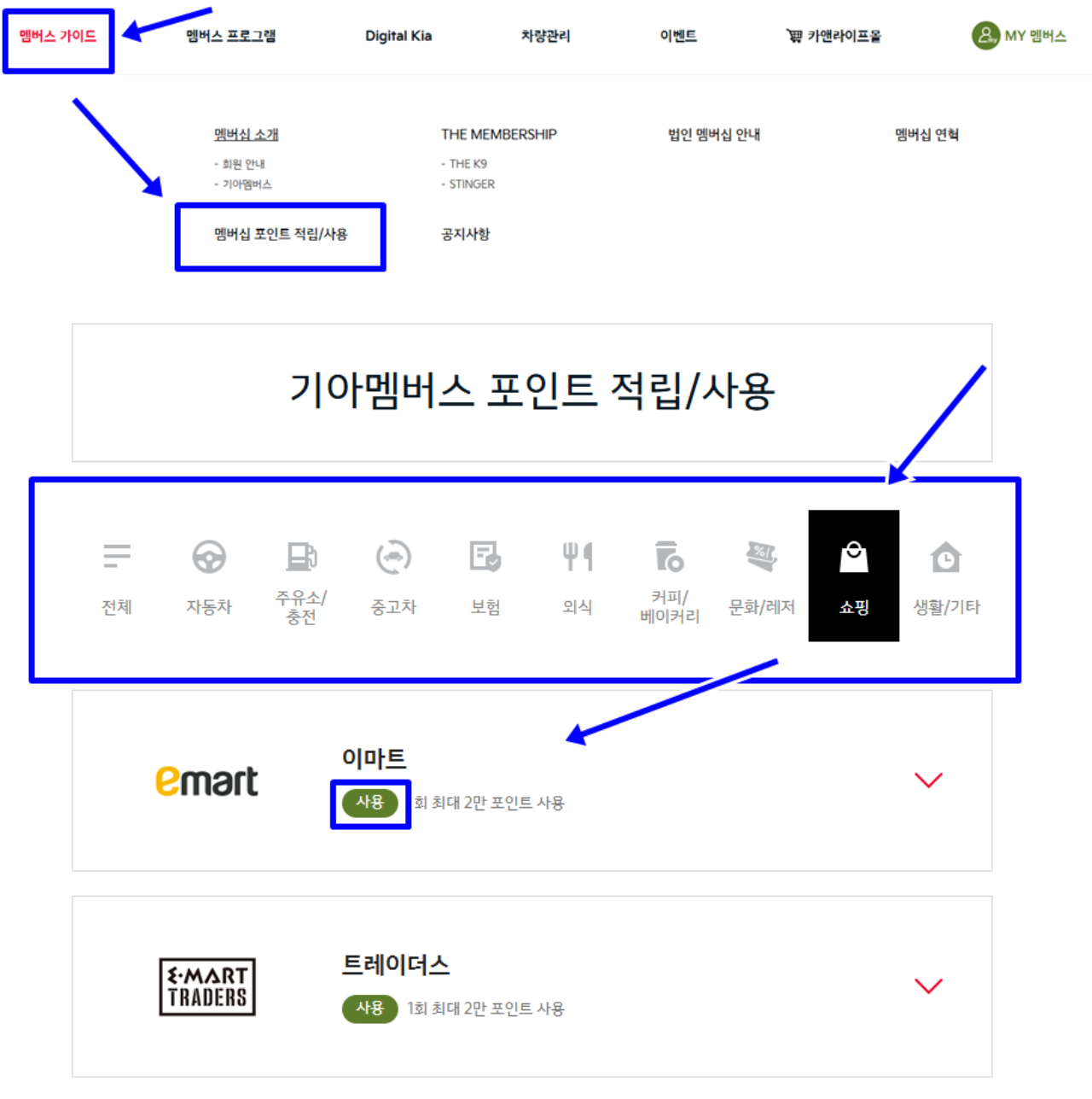 기아포인트 사용처