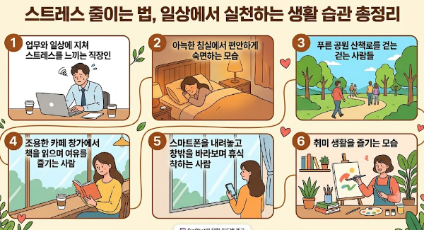 스트레스 줄이는 법,일상에서 실천하는 생활 습관총정리