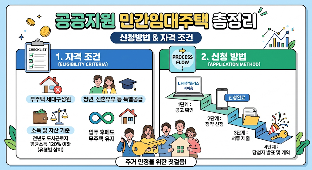 공공지원 민간임대주택 신청방법 및 자격 조건 정리