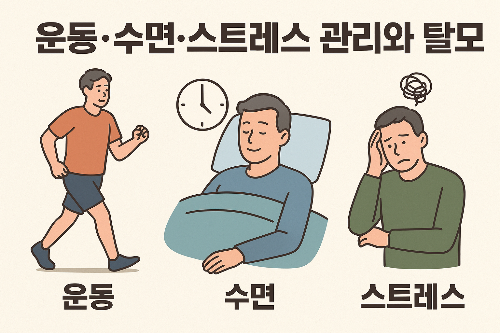 운동.수면.스트레스 관리와탈모