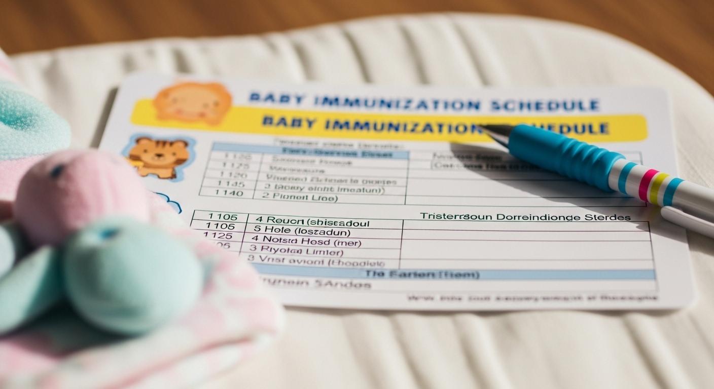 아기 예방접종표 출력
