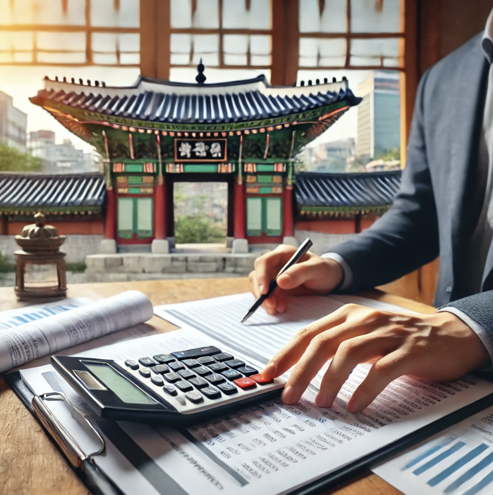 세금문서를 검토하는 직장인