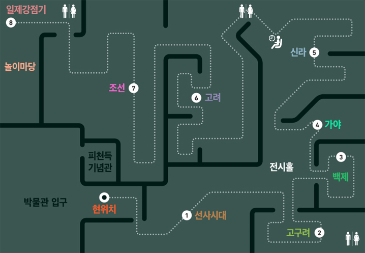 잠실 롯데월드 민속박물관 관람 안내도