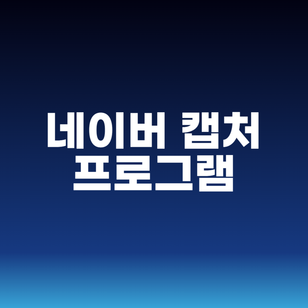 네이버 캡처 프로그램