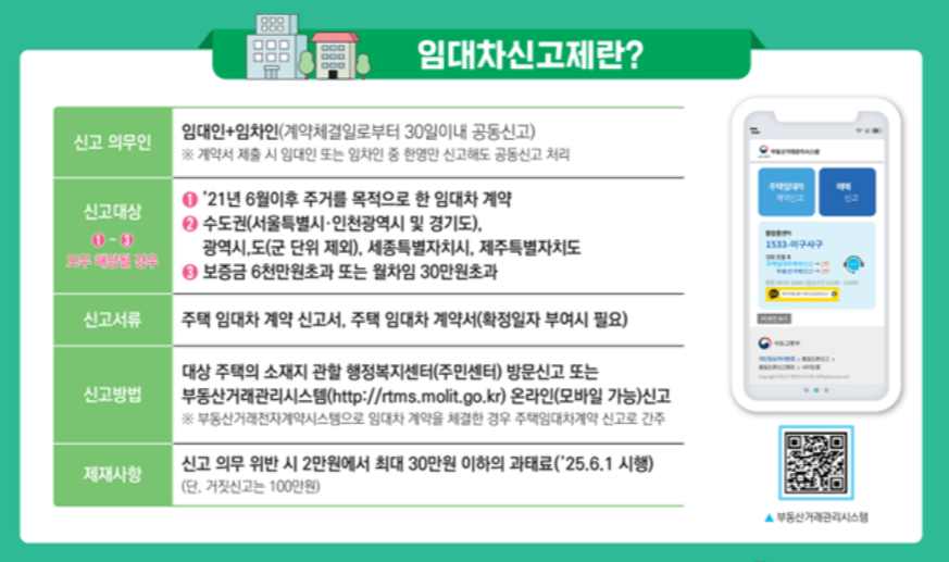 임대차 신고제에대한 팜플릿
