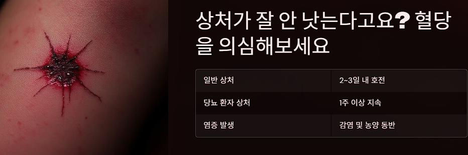 상처가 잘 안 낫는다고요? 혈당을 의심해보세요