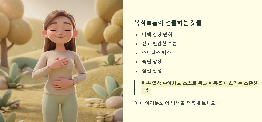 복식호흡하는 방법