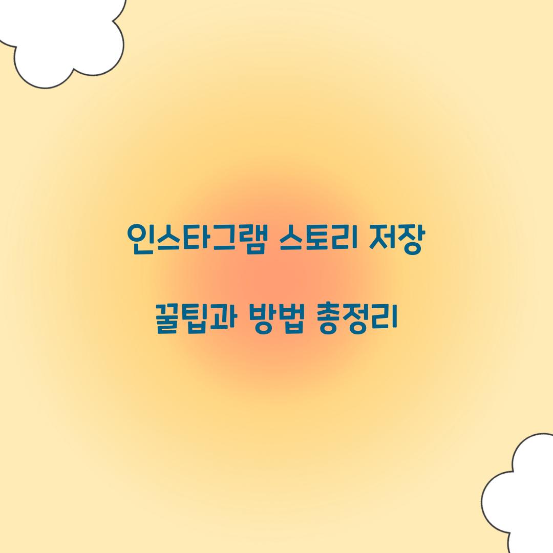 인스타그램 스토리 저장