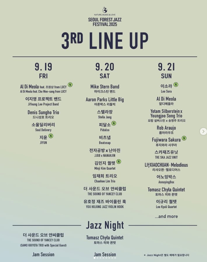 서울숲재즈페스티벌 2025
