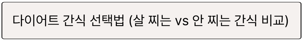 다이어트 간식
