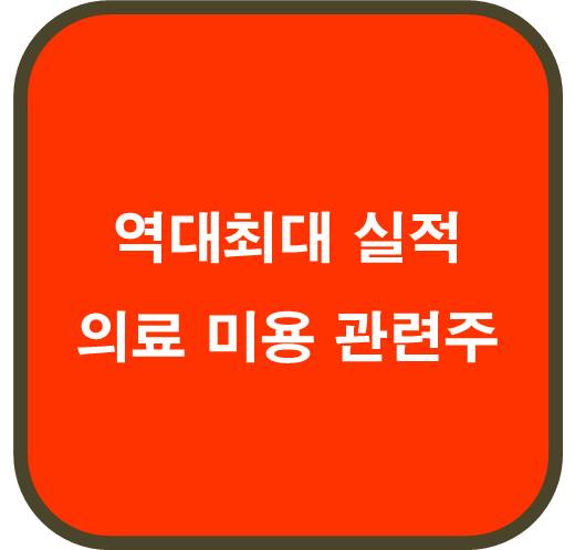 역대 최대 실적 의료 미용 기기 관련주 6종목