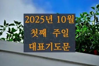 2025년 11월 둘째주일 낮예배 대표기도문 예문_14
