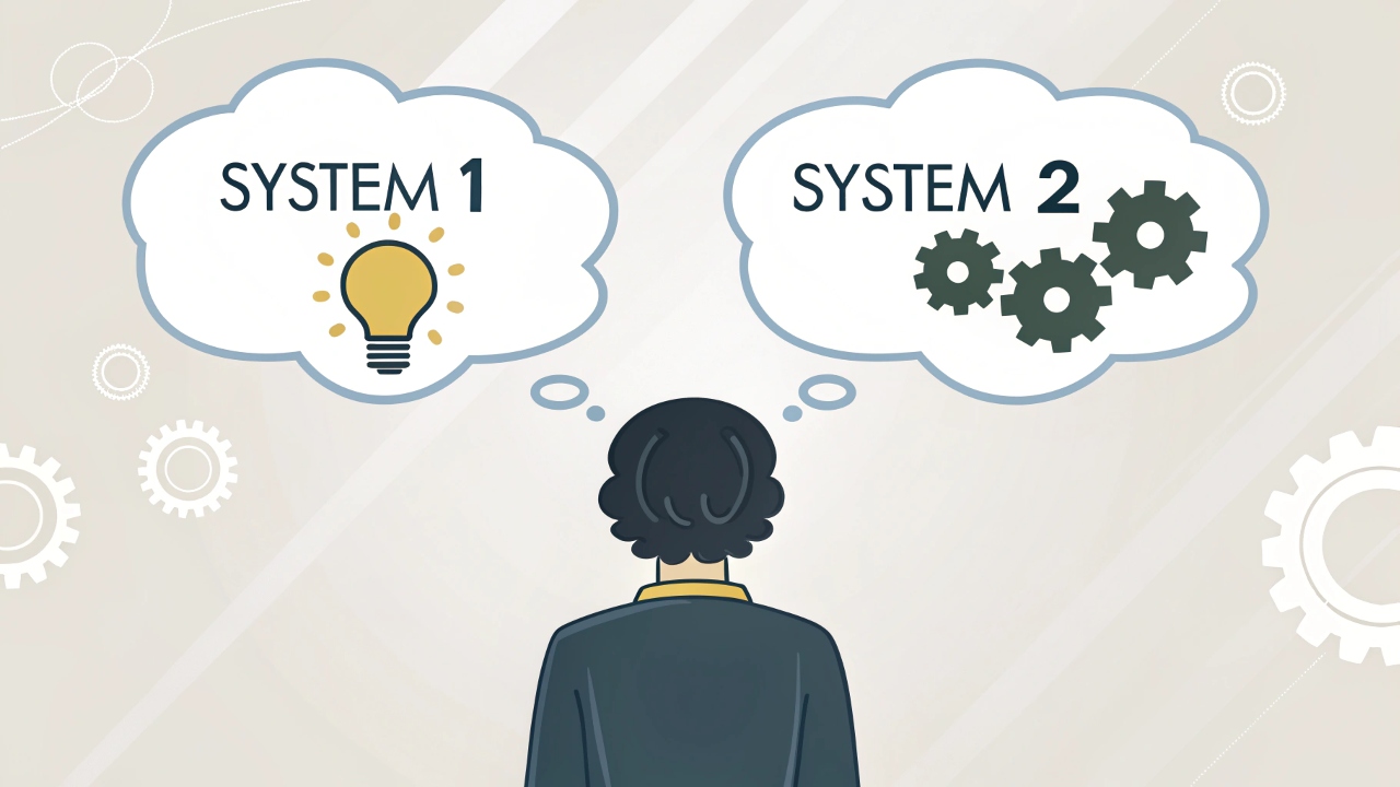 이중 과정 이론, 우리의 판단에는 빠른 직관과 신중한 논리라는 두 개의 사고 시스템이 작용한다.