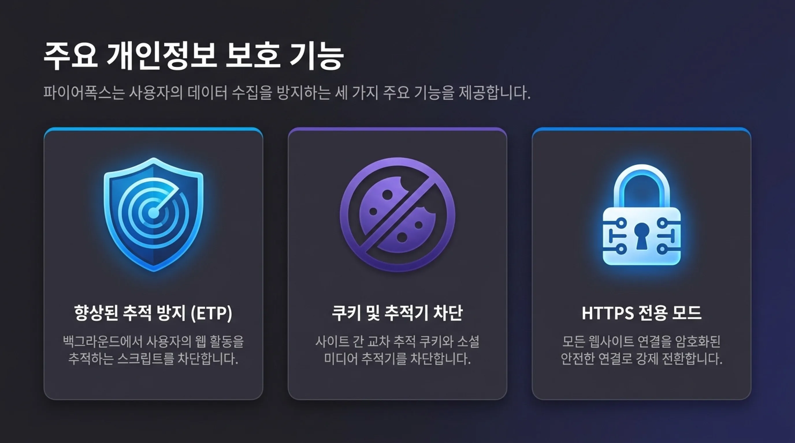 파이어폭스 개인정보 보호 기능