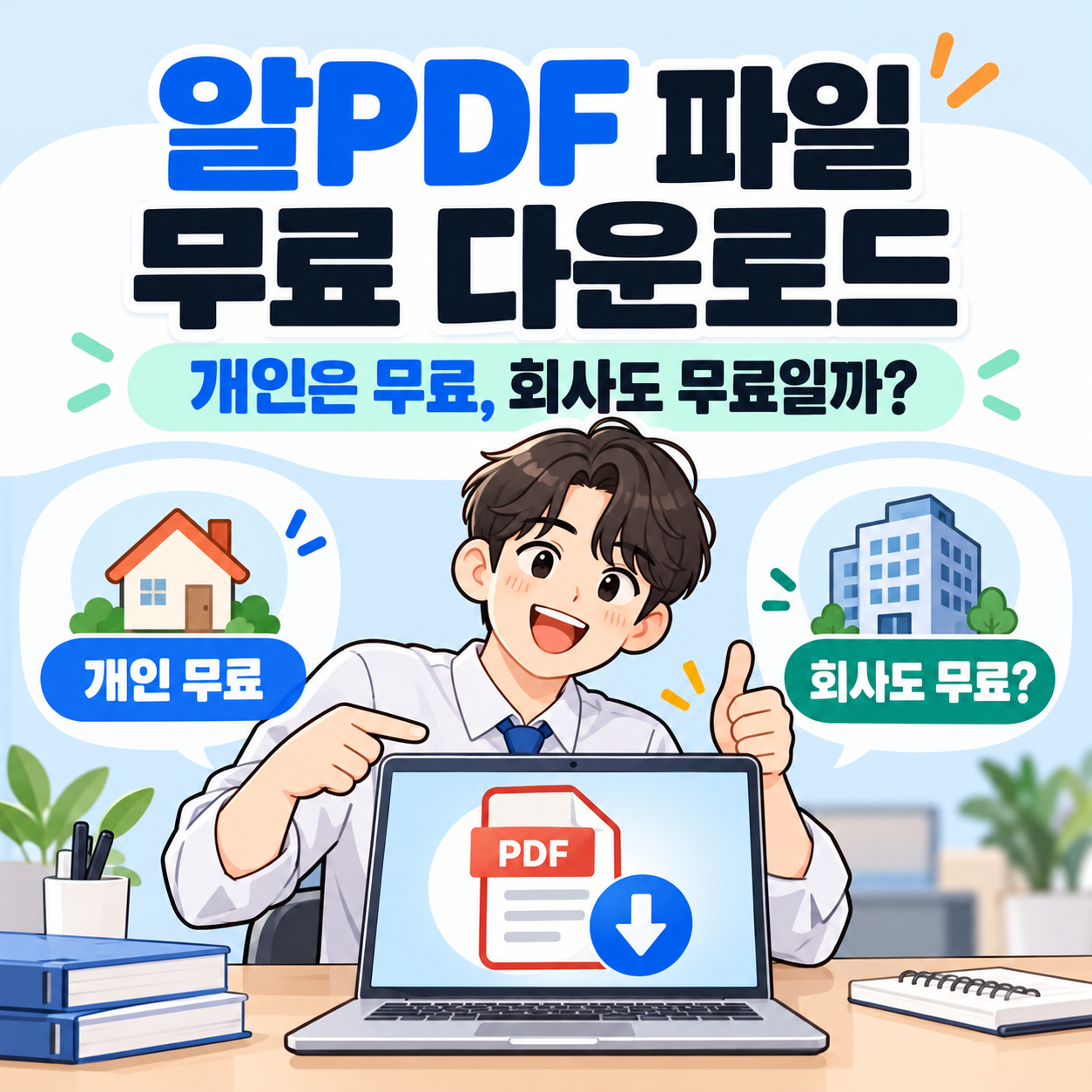 알PDF 파일 무료 다운로드 방법, 개인은 무료지만 회사에서도 무료일까?