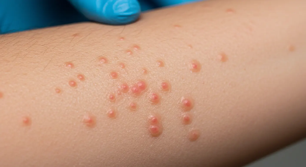 팔에 붉은 반점, 혈관 염증을 표현한 이미지