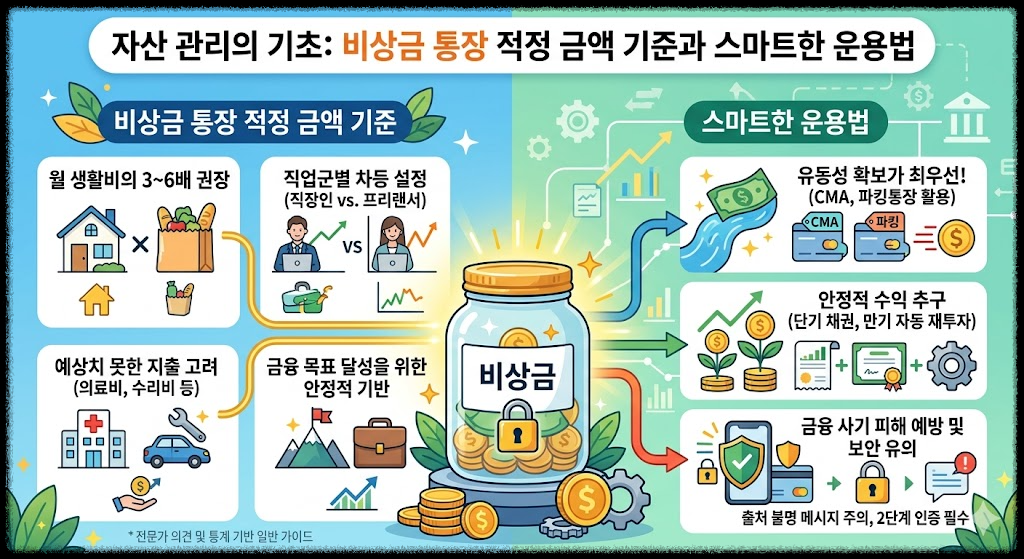 자산 관리의 기초 : 비상금 통장 적정 금액 기준과 스마트한 운용법