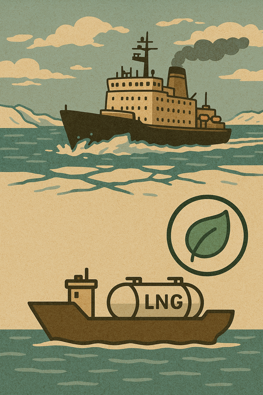 조선업 북극항로의 선봉장, 쇄빙선과 친환경 선박의 미래에 대한 이미지