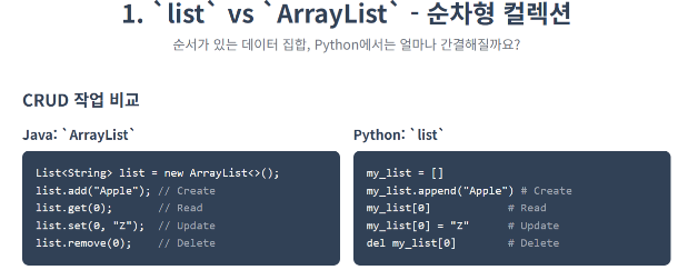 ArrayList vs list 비교
