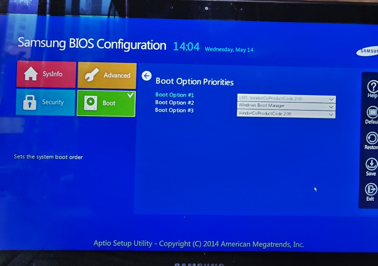 삼성 노트북 BIOS 설정 
