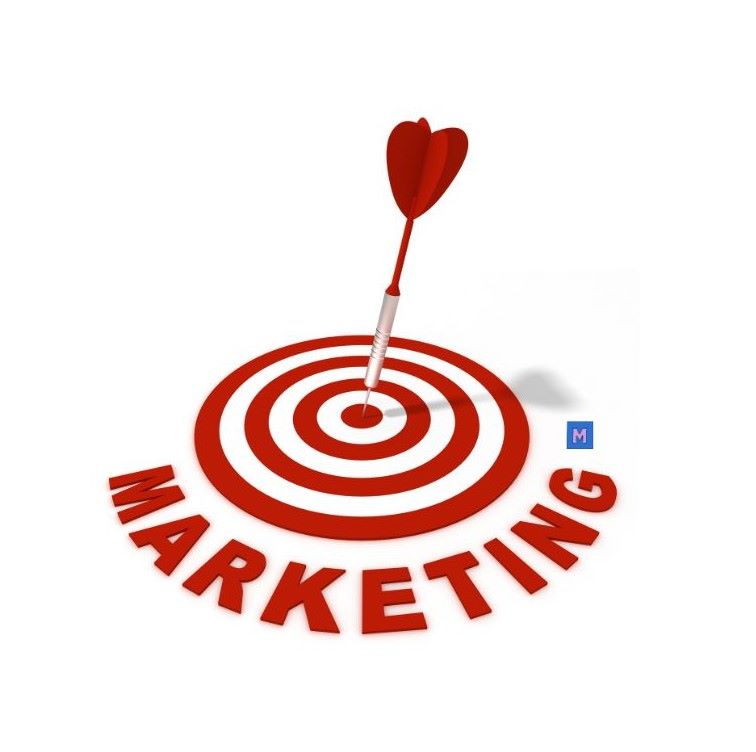 제휴마케팅 목표 달성을 상징하는 다트판과 화살 이미지 via Canva