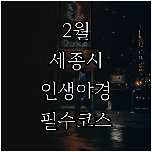 세종시 야경 명소와 실내 나들이 추천..