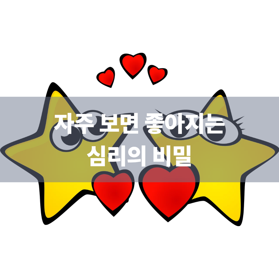 자주 보면 좋아지는 심리의 비밀