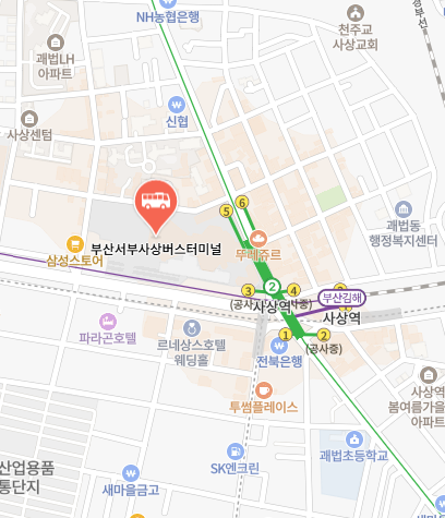부산서부사상터미널 위치