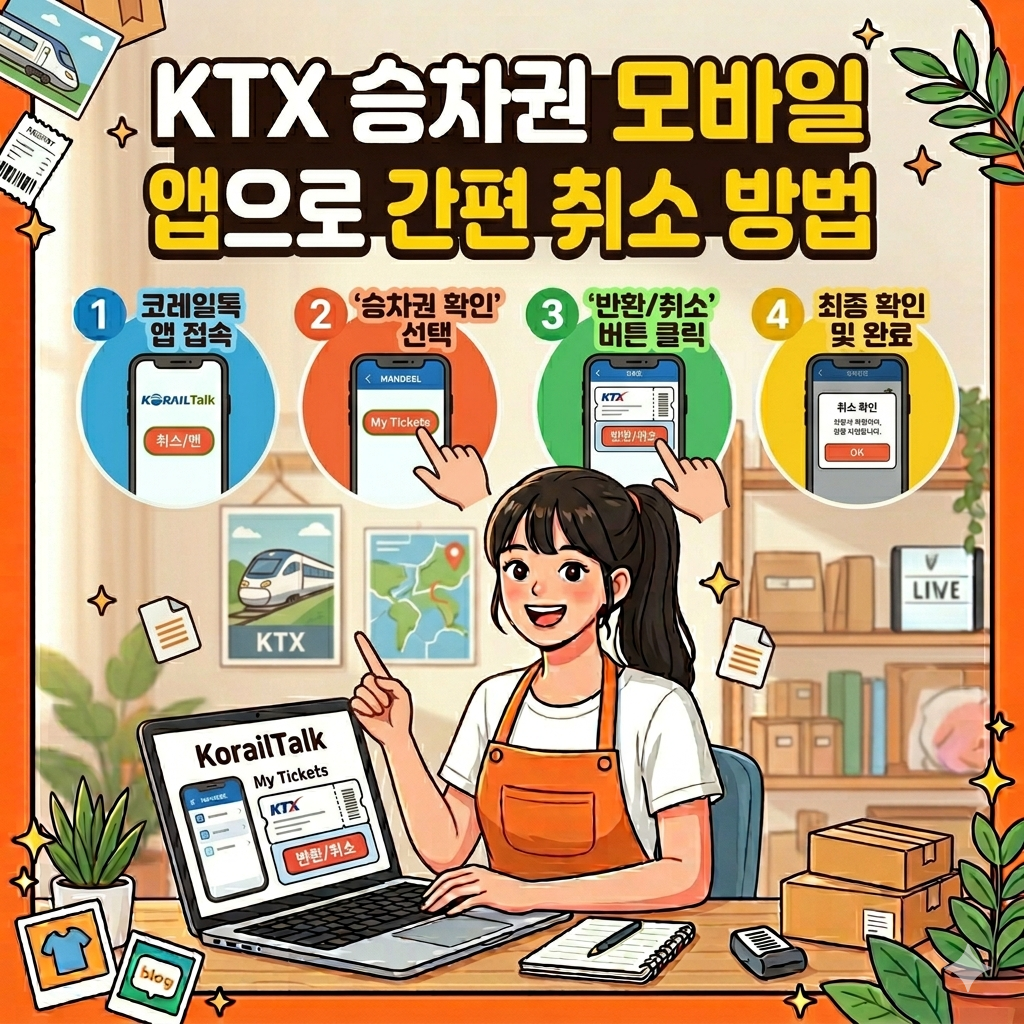 KTX 보낸 승차권 반환 취소 방법