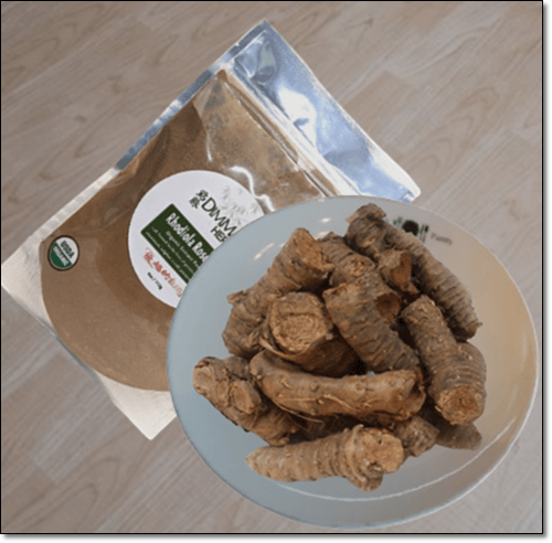 로디올라 뿌리와 분말