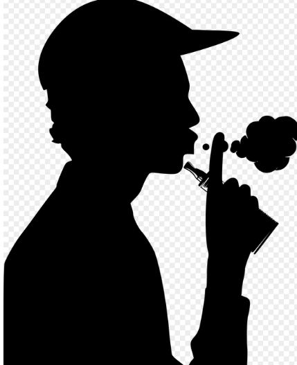 담배피는 사람의 그림자 사진