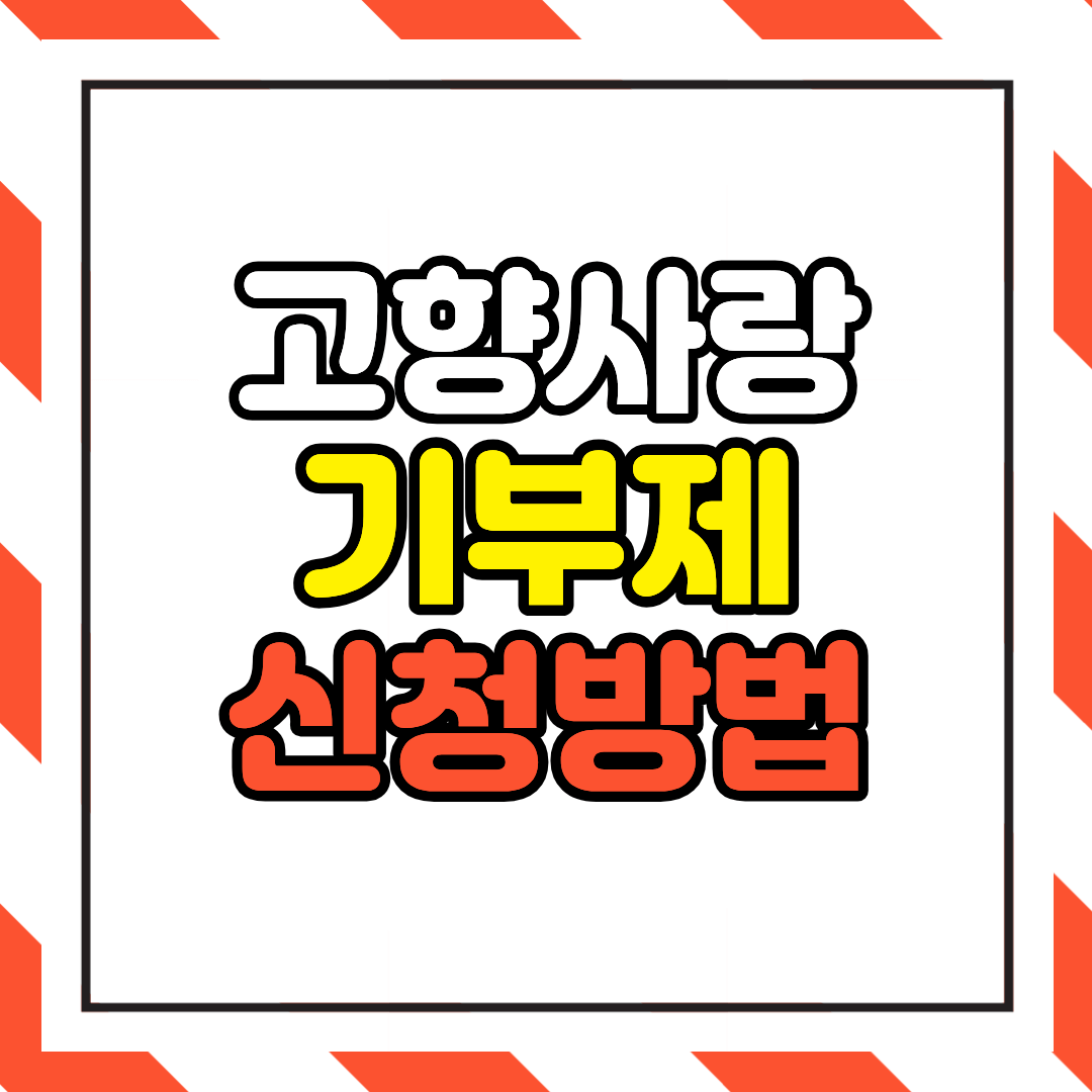 고향사랑기부제 신청방법