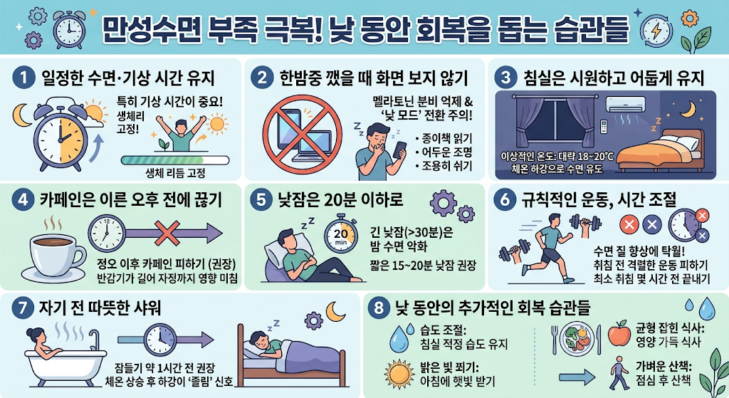 만성수면부족을 극복하기 위한 방법