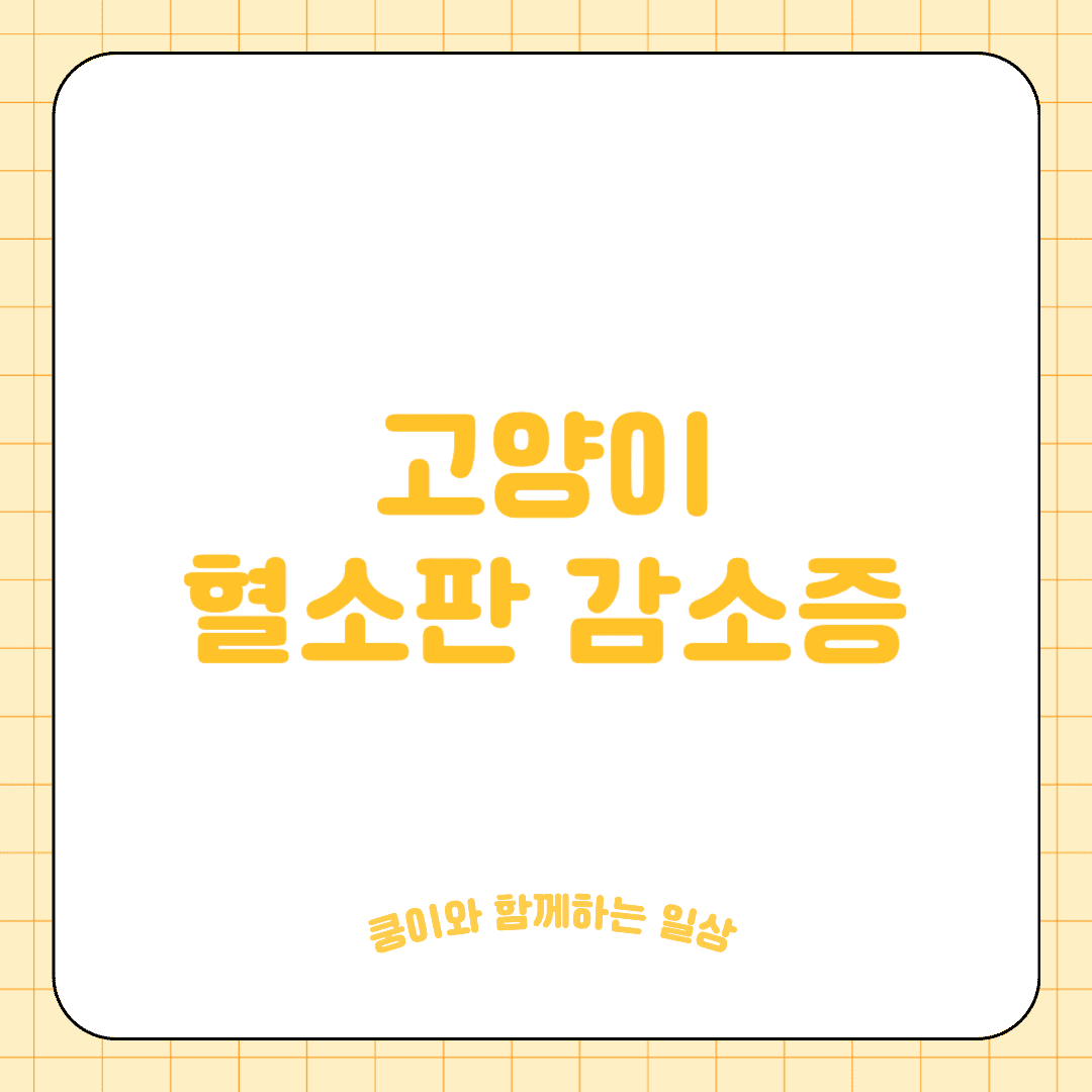 고양이 혈소판 감소증(Thrombocytopenia)