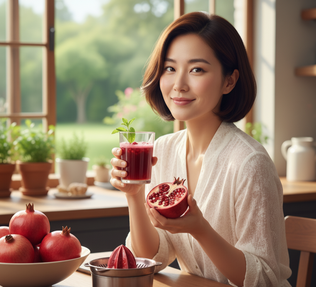 갱년기 여성에게 좋은 과일 석류, 여성호르몬 균형에 도움을 주는 석류즙