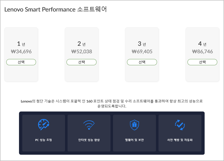 레노버 스마트 퍼포먼스
