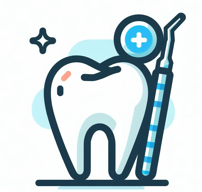 치아와 치과치료도구