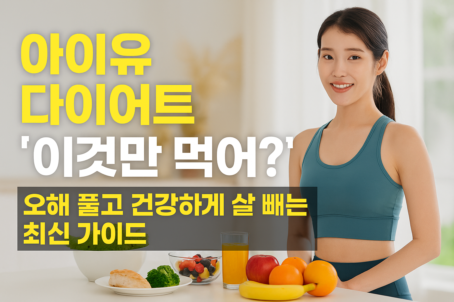 아이유 다이어트, '이것만 먹어?' 오해 풀고 건강하게 살 빼는 최신 가이드